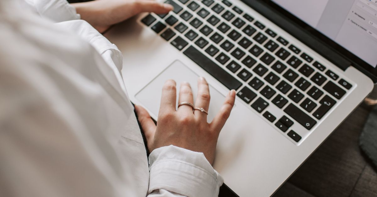 Email marketing inbox on a laptop